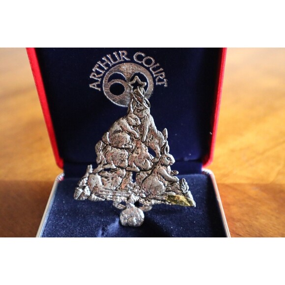 ARTHUR COURT Brer Rabbits Bunny in Christmas Tree Ornament 1990 Taiwan w/ Box - Picture 7 of 12